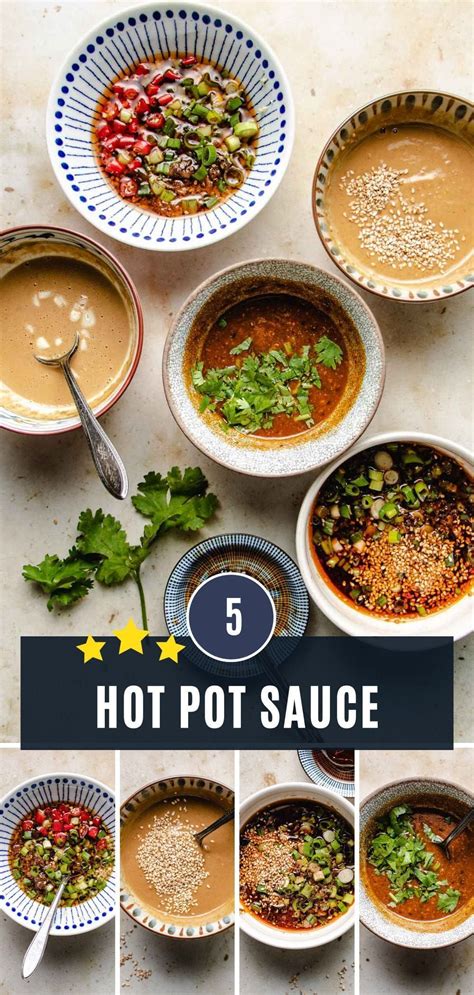 Hotpot Dipping Sauces With 5 Different Flavors Recipe Hot Pot