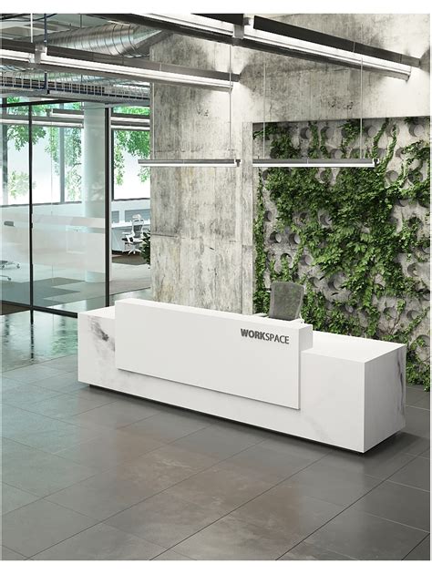 iReception Wooden Contemporary Reception Desk | Workspace Office Fu...