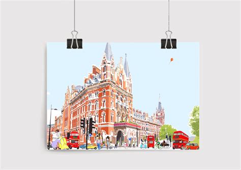 St. Pancras International Art Print Personalized Gift Wall - Etsy