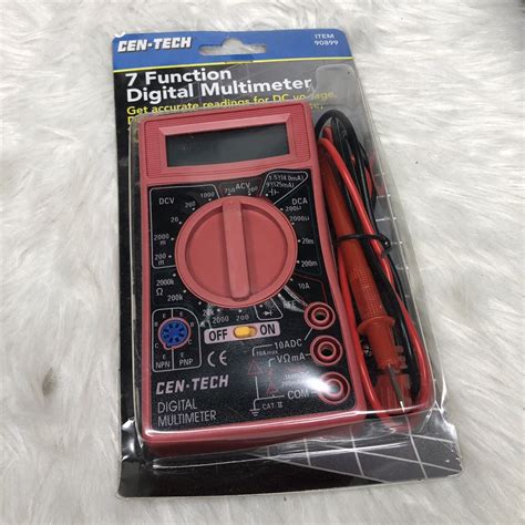 Cen Tech 7 Function Digital Multimeter 90899 Electrical Test Meter EBay