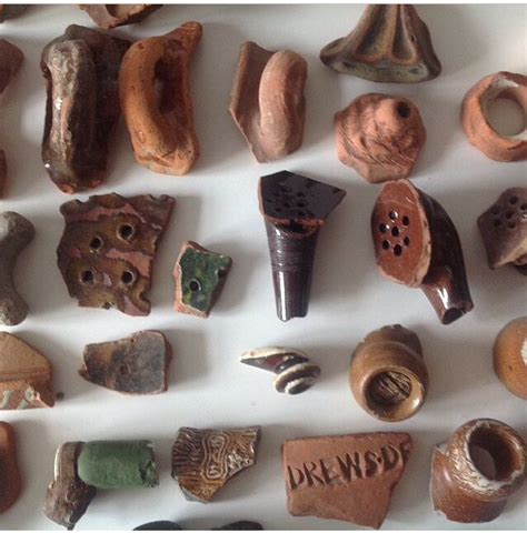 Redware Pottery Fragments Thames River Mud Larking Finds Thames Foreshore Mud Lark