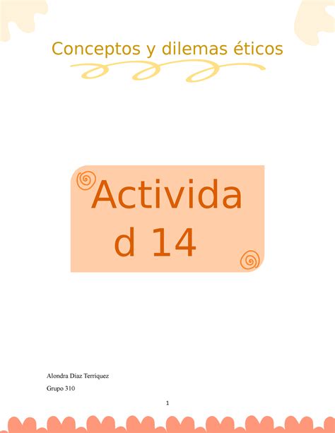 Conceptos Y Dilemas éticos Actividad 14 Conceptos Y Dilemas éticos