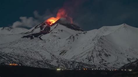 Lava Bursts From Snowy Mount Etna - Videos from The Weather Channel