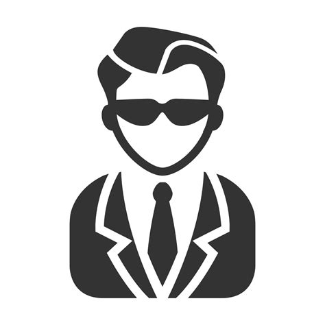 Black and white icon businessman 13998964 Vector Art at Vecteezy