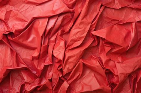 Premium Ai Image Overhead Shot Of Crumpled Red Craft Paper