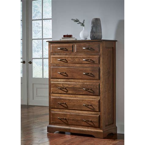 Daniels Amish Customizable Solid Wood 7 Drawer Chest Furniture Bedroom Chests And Dressers