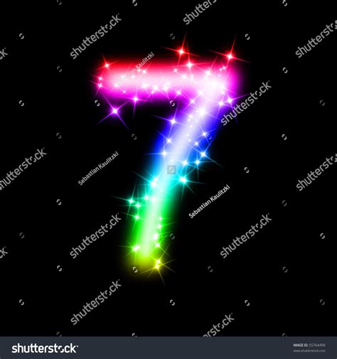 Glitter Number 7 Stock Photo 55764499 Shutterstock