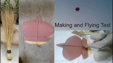 Patang Kite Making And Flying Test Broom Sticks Kite Kashti Kite Brown