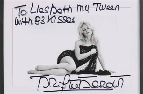 BRIGITTE BARDOT ORIGINAL Autogramm Signiertes Foto Top Portrait Seltene