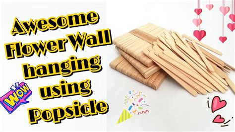 Popsicle Stick Wall Hanging Pop Stick Craft Diy Ice Cream Stick Crafts Youtube