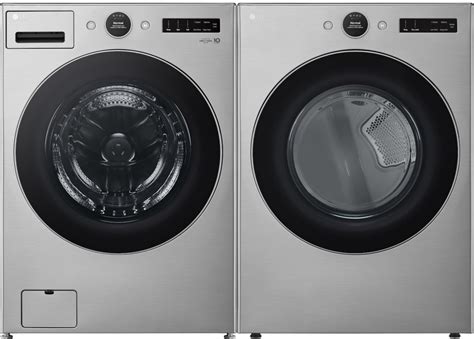 Lg Lgwadrev5500 Side By Side Washer And Dryer Set With Front Load Washer And Electric Dryer In