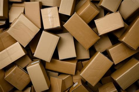 Premium Photo Pile Of Cardboard Boxes Texture