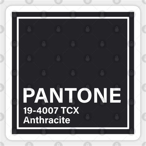 Pantone 19 4007 Tcx Anthracite Pantone Color Sticker Teepublic