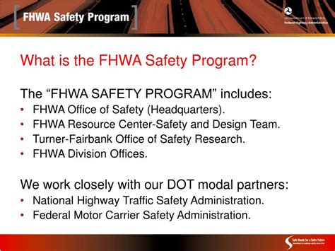 Ppt Working Together To Save Lives An Introduction To The Fhwa Safety