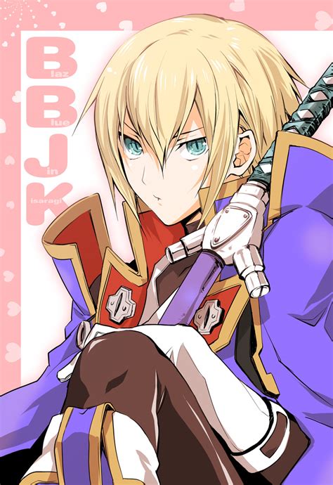 Safebooru Androgynous Aqua Eyes Bad Id Blazblue Blonde Hair Gloves