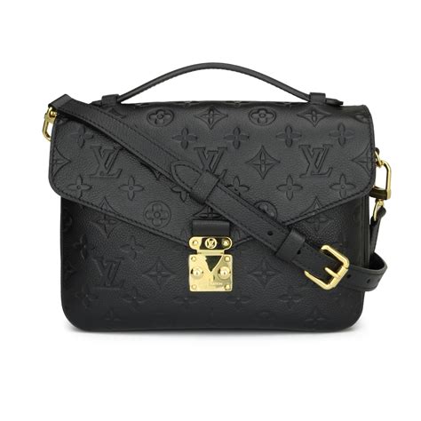 Louis Vuitton Pochette M Tis Monogram Empreinte Leather Black With Gold