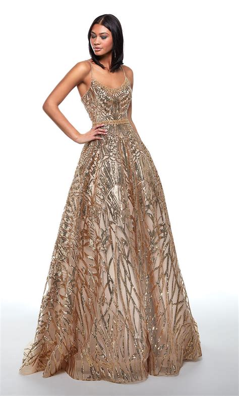 Gold Sequin Prom Dress 2022