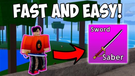 How to get **FREE** Saber sword Blox Fruits (Quick and Easy