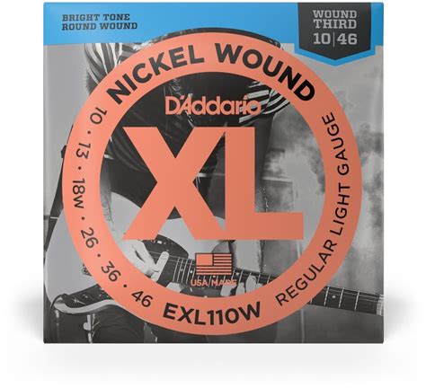 D Addario Exl W Nickel Wound Electric Guitar Strings Light