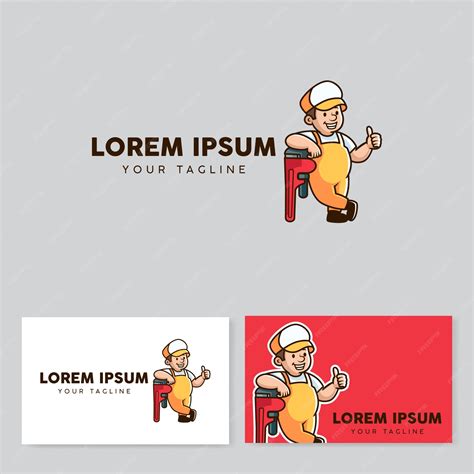 Premium Vector | Plumber retro style mascot cartoon logo