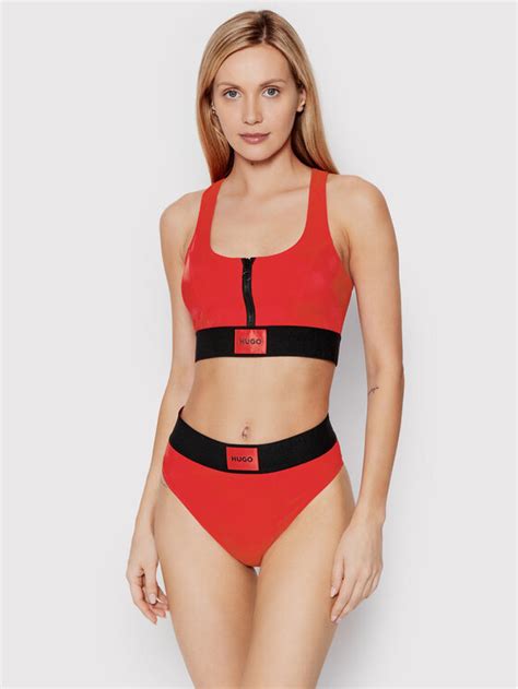 Hugo Dół od bikini Red Label 50470233 Czerwony Modivo pl