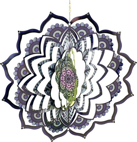 Buy Vp Home Purple Mandala Kinetic Wind Spinner For Yard And Garden