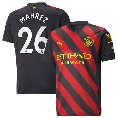 Nuova Mahrez NO 26 Away Maglia Calcio Manchester City 2022 2023 Kacalcio