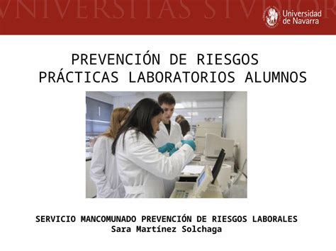 Ppt PrevenciÓn De Riesgos PrÁcticas Laboratorios Alumnos Servicio