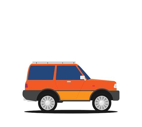 Coche Todoterreno Vectorial En Estilo Plano Vector Premium