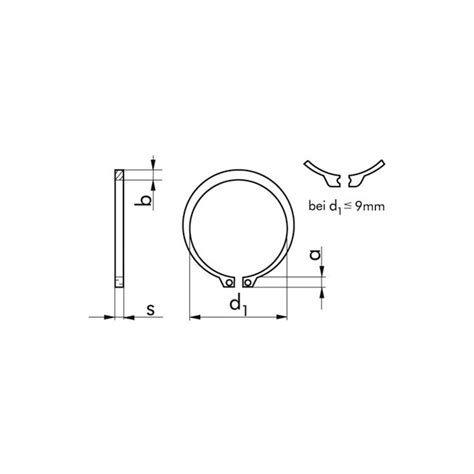Sicherungsring F R Welle Din A Federstahl Zinklamelle Silber