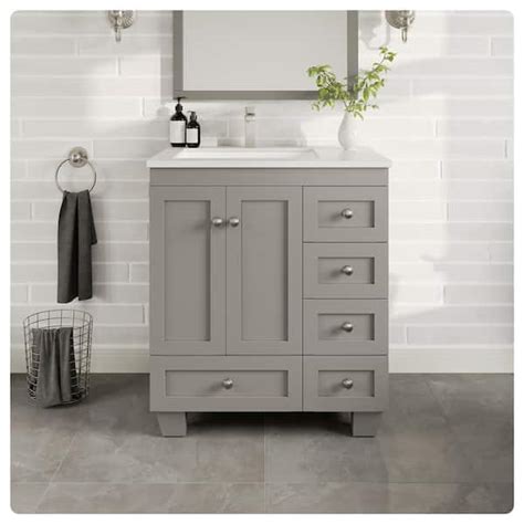 Reviews For Eviva Happy 30 In Single Sink Gray Bath Vanity With White