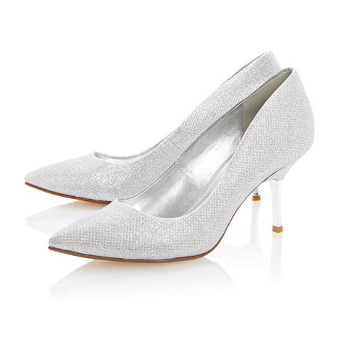 Dune Brill Kitten Heel Occasion Court Shoes in Beige (Metallic) - Lyst