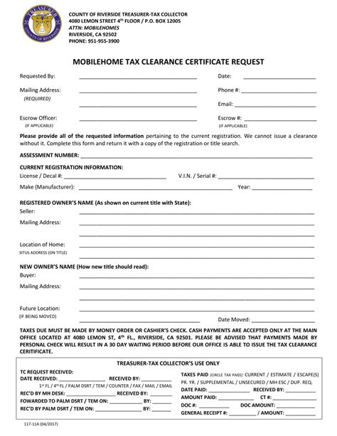 Form 117 11a Fill Out Sign Online And Download Fillable Pdf Riverside County California