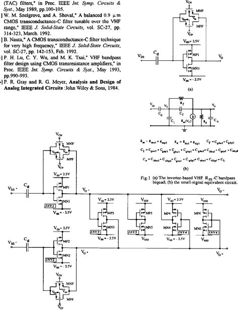 Figure From Vhf Uhf High Q Bandpass Tunable Filters Design Using Cmos