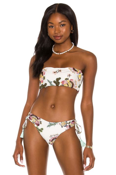 Agua Bendita Georgina Varenna Bikini Top In White Revolve