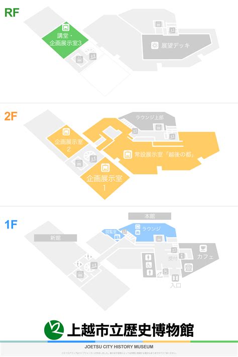 上越市立歴史博物館のフロアマップ Floormap