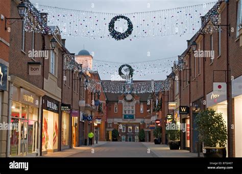 Chesterfield at night during Christmas Chesterfield Derbyshire England UK Stock Photo - Alamy