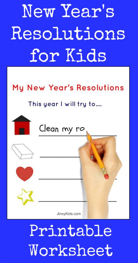 This Free Printable New Years Resolutions Activity Sheet For Kids Is A