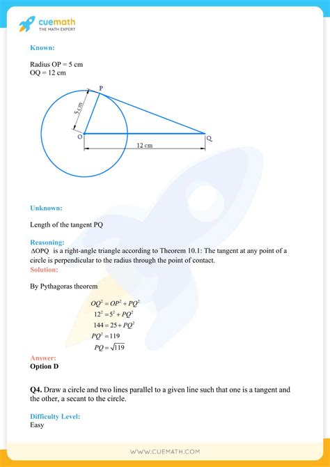 Ncert Solutions Class 10 Maths Chapter 10 Exercise 101 Circles