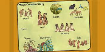 Mayan Civilisation Creation Story Word Mat