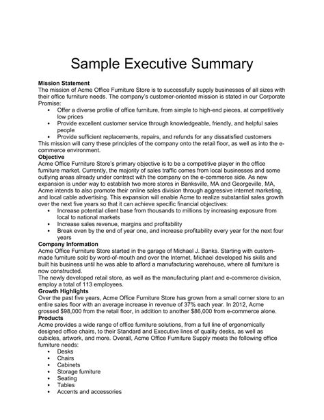 Free Printable Executive Summary Templates [Excel, PDF, Word]