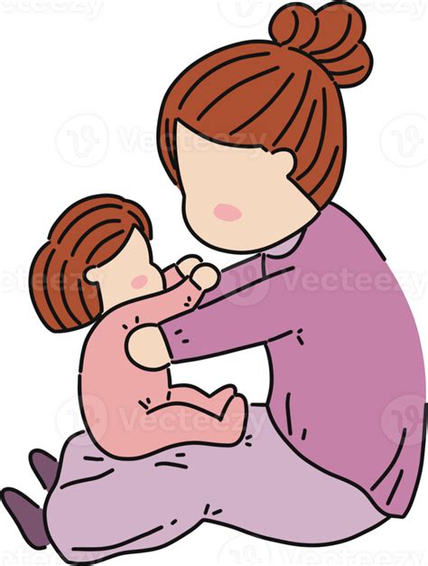 Mother And Daughter Clipart 43206232 Png