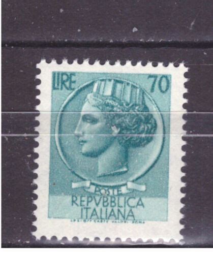 FRANCOBOLLI Italia Repubblica 1968 76 Italia Turrita Siracusana 70 Lire