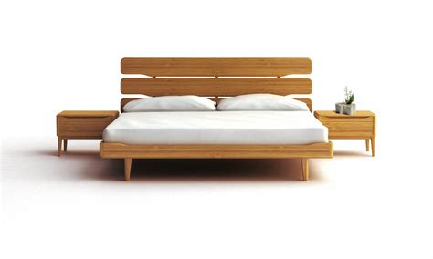 Bamboo King Platform Bedroom Set 3pcs Caramelized Modern Currant By