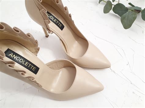 Juliette Stiletto Nude Cu Volane Piele Naturala Ancolette