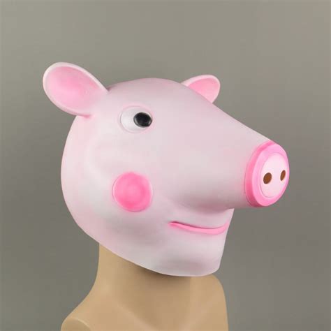 Peppa Pig Latex Mask Adult Halloween Cosplay Cartoon New