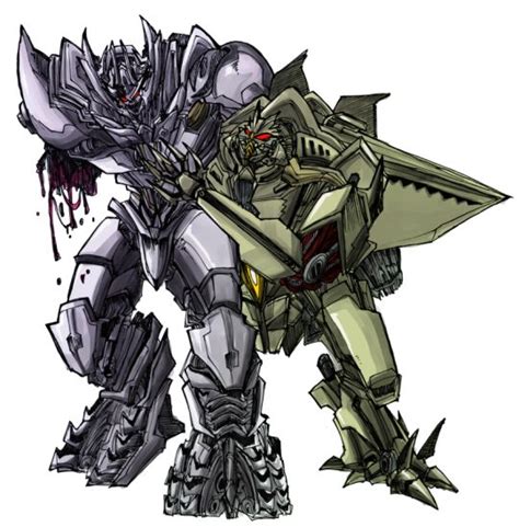 Megatronstarscream 白黒水槽 Transformers Art Transformers Artwork