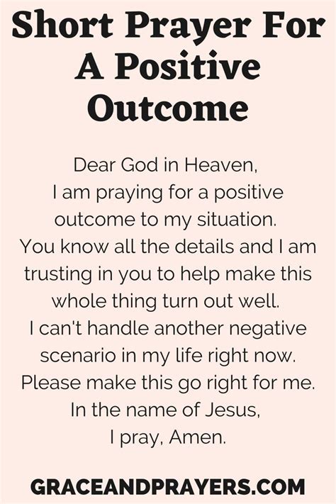 Hopeful Prayers For Positive Outcomes Grace And Prayers In