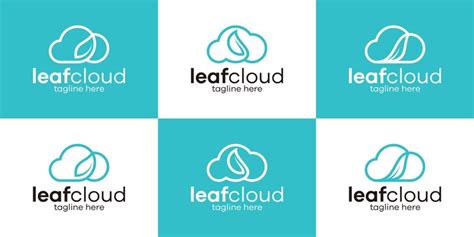 Premium Vector Set Logo Cloud And Leaf Illustration Vector Icon