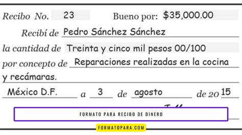 Recibo de Dinero: Ejemplos, Formatos【 2024